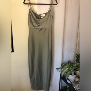 Cali Satin Cowl Neck Dress, BHLDN